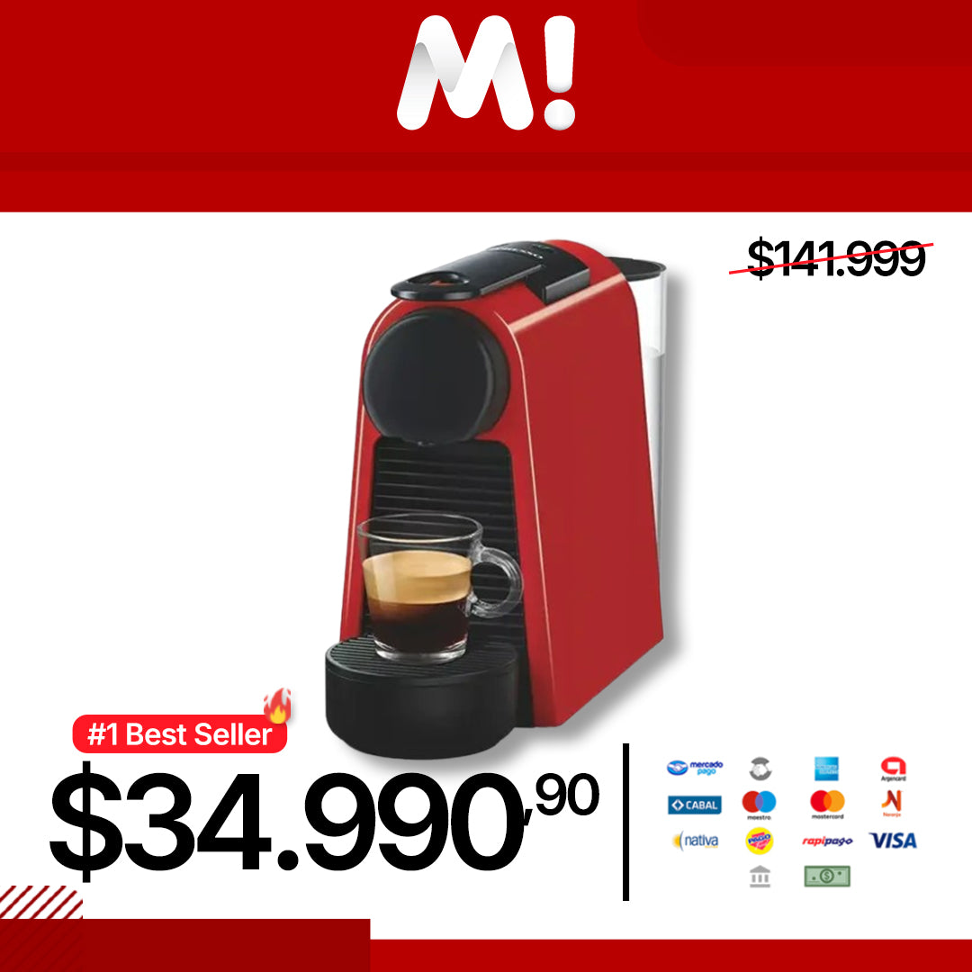 CAFETERA EXPRESS NESPRESSO ESSENZA MINI (D30-AR-RE-NE) ROJO