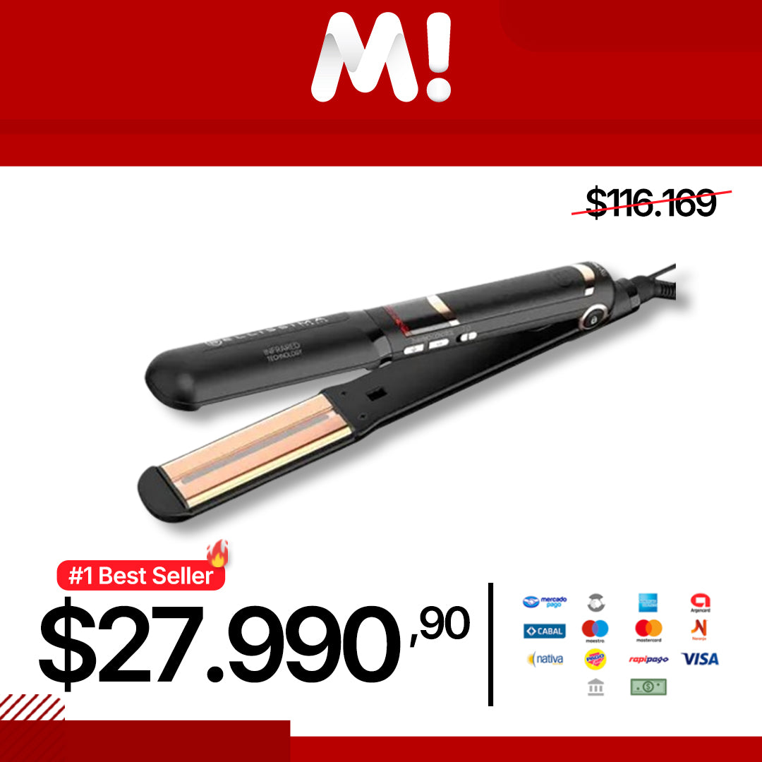 PLANCHA ALISADORA DE CABELLO BELLISSIMA CREATIVITY INFRARED B8 200