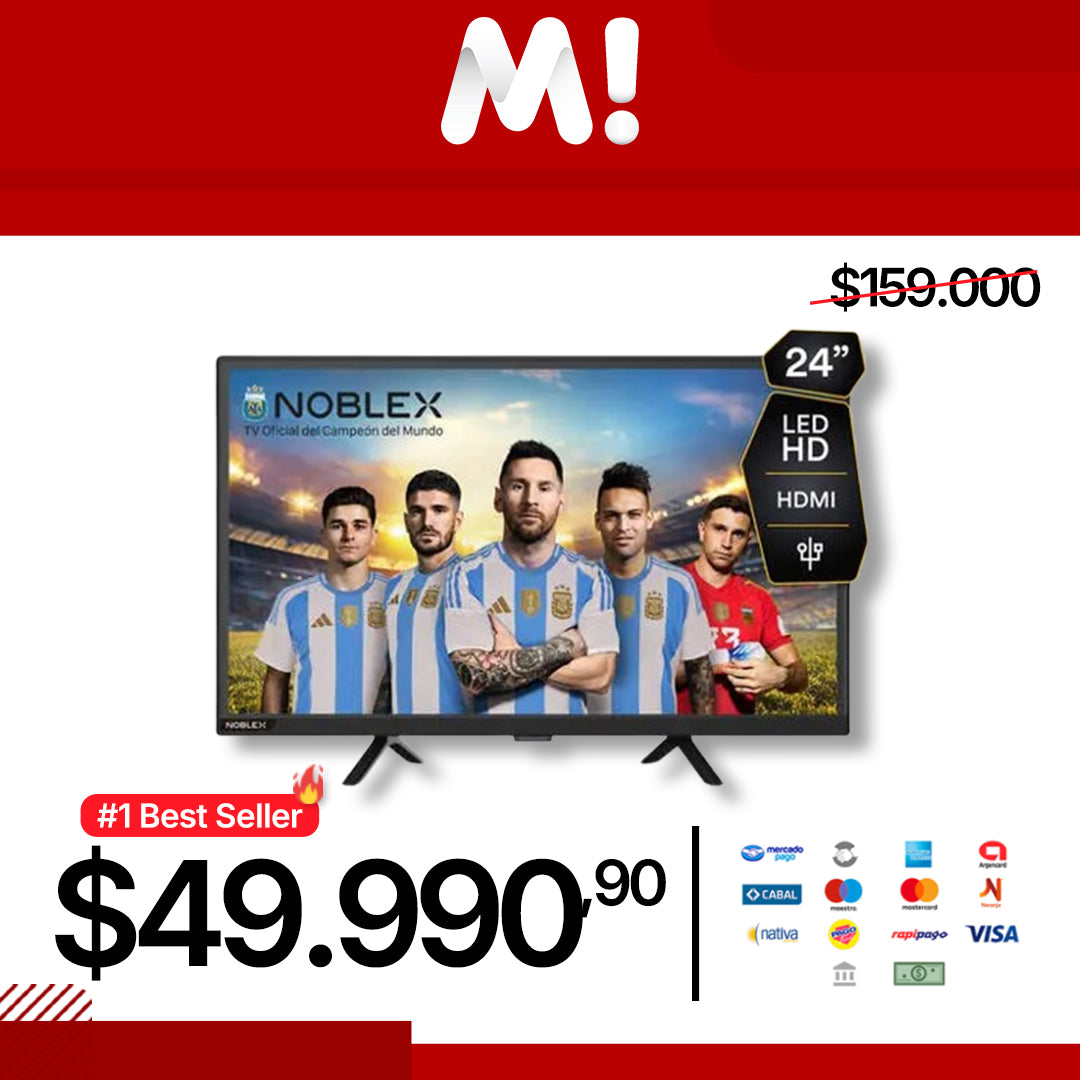 LED TV NOBLEX 24" PULGADAS HD DB24X4000